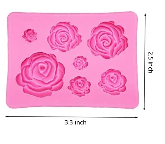 Rose Flowers Silicone Cake Molds for Wedding Decorations