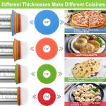 Adjustable Rolling Pin with Thickness Rings, Stainless Steel