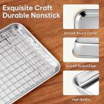 Stainless Steel Quarter Sheet Pan with Rack Set