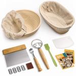 RORECAY Bread Banneton Proofing Basket Set - 2 Sizes
