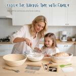 RORECAY Bread Banneton Proofing Basket Set - 2 Sizes