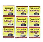 9 Packs Fleischmann's Active Dry Yeast, 0.75-Ounce Packets