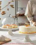 White Porcelain Cake Stand - 12 x 12 Inches
