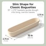 Baguette Banneton Basket Set for French Bread Baking