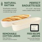 Baguette Banneton Basket Set for French Bread Baking