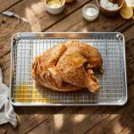 Stainless Steel Quarter Sheet Pan with Rack Set