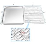 TeamFar Stainless Steel Baking Sheet with Rack, 16 x 12 Inch