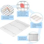 TeamFar Stainless Steel Baking Sheet with Rack, 16 x 12 Inch