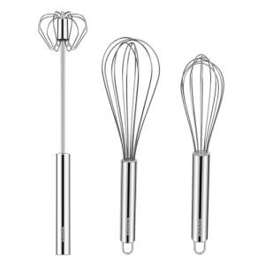 Stainless Steel Kitchen Whisk Set - 3 Pack