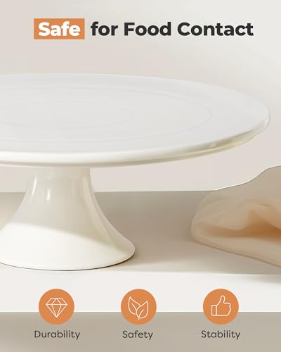 White Porcelain Cake Stand - 12 x 12 Inches