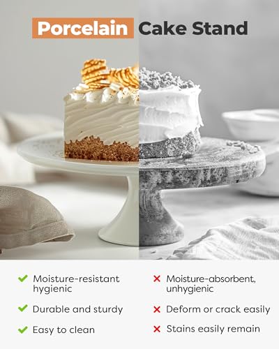 White Porcelain Cake Stand - 12 x 12 Inches