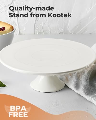 White Porcelain Cake Stand - 12 x 12 Inches