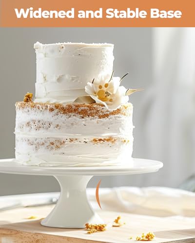 White Porcelain Cake Stand - 12 x 12 Inches