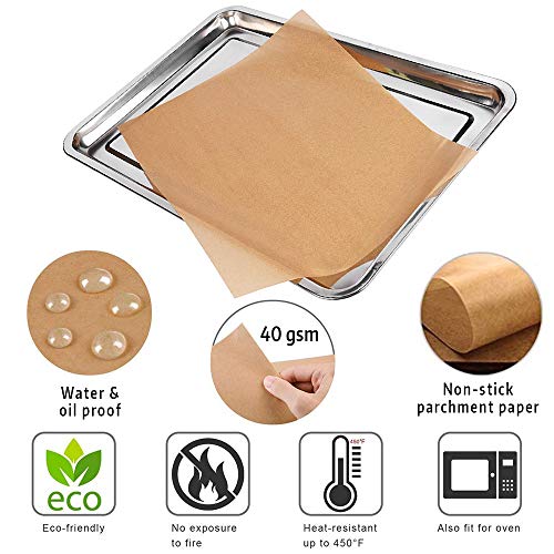 Comfylife 200 Precut Parchment Paper Baking Sheets