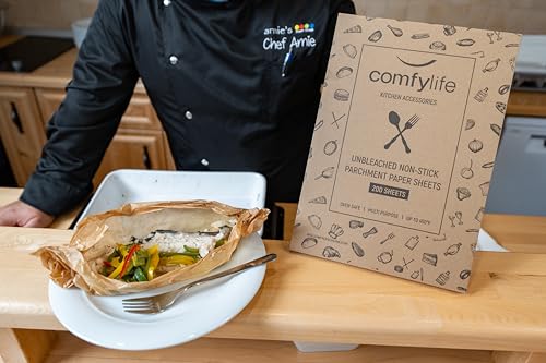 Comfylife 200 Precut Parchment Paper Baking Sheets