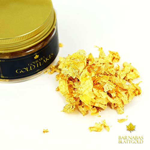 Barnabas Blattgold Genuine Edible Gold Flakes, 150mg Jar