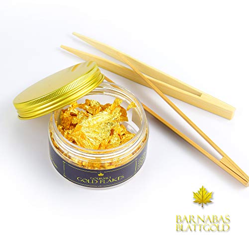 Barnabas Blattgold Genuine Edible Gold Flakes, 150mg Jar