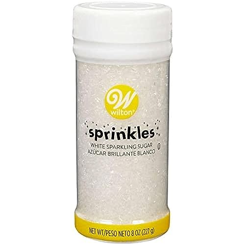 White Wilton Sparkling Sugar Decorating Sprinkles, 8 oz