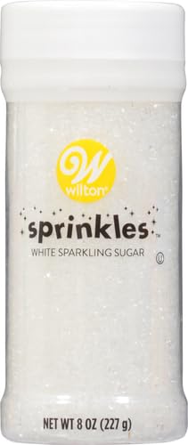 White Wilton Sparkling Sugar Decorating Sprinkles, 8 oz