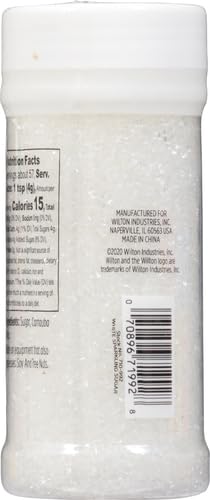 White Wilton Sparkling Sugar Decorating Sprinkles, 8 oz