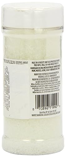 White Wilton Sparkling Sugar Decorating Sprinkles, 8 oz