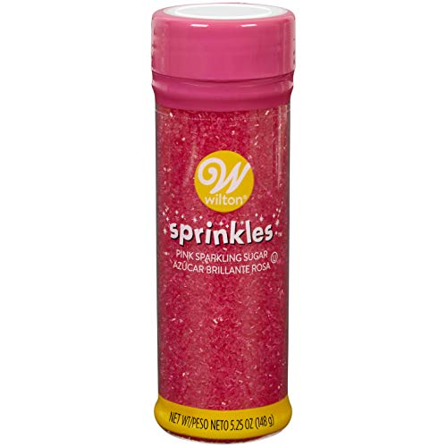 Wilton Pink Sparkling Sugar Sprinkles, 5.25 oz