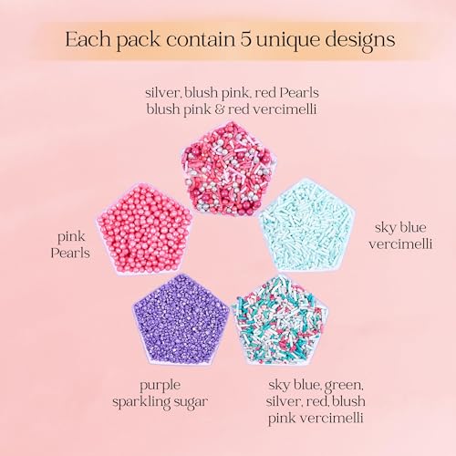Assorted Confect Sprinkles for Cake & Cupcake Decoration