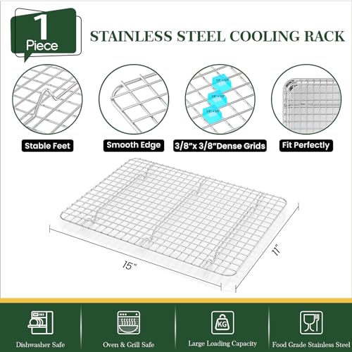 Stainless Steel Quarter Sheet Pan with Rack Set
