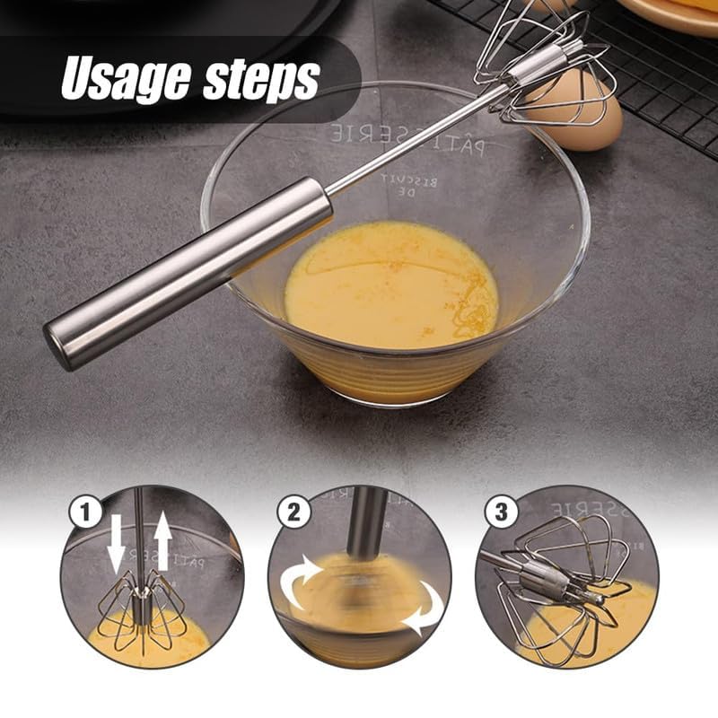 2024 Upgraded Automatic Stainless Steel Egg Whisk