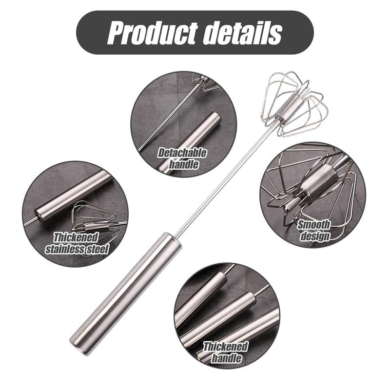 2024 Upgraded Automatic Stainless Steel Egg Whisk