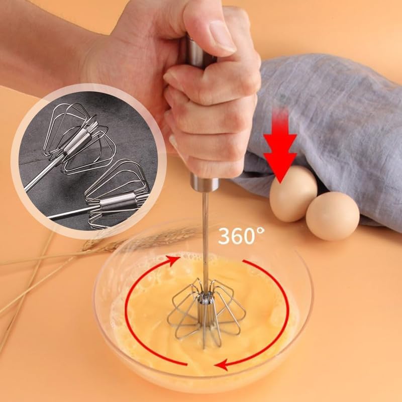 2024 Upgraded Automatic Stainless Steel Egg Whisk