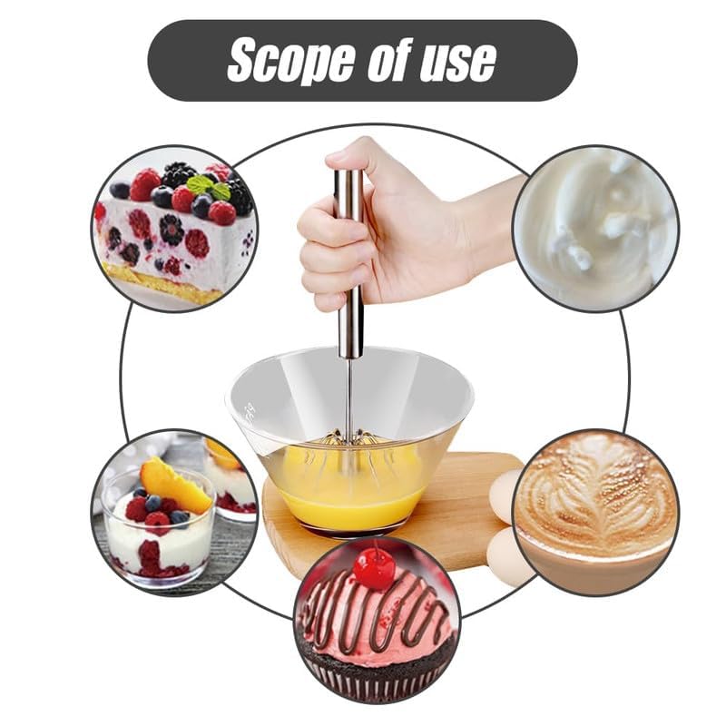 2024 Upgraded Automatic Stainless Steel Egg Whisk