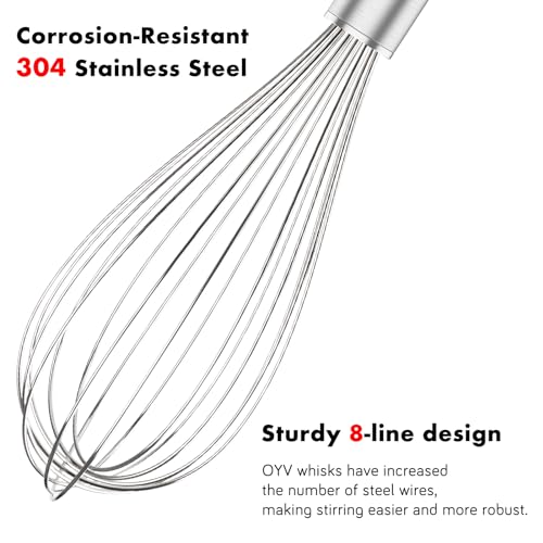 Stainless Steel Professional Balloon Whisk Set - 3 Sizes