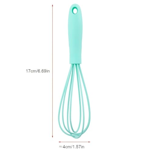 Assorted Mini Silicone Kitchen Whisks - 5 Pack