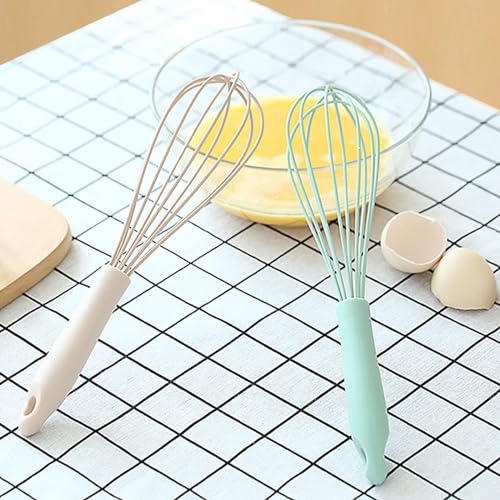 Assorted Mini Silicone Kitchen Whisks - 5 Pack