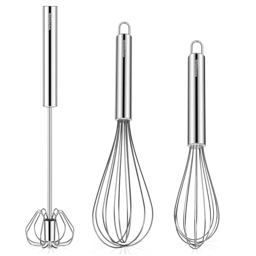 Stainless Steel Kitchen Whisk Set - 3 Pack
