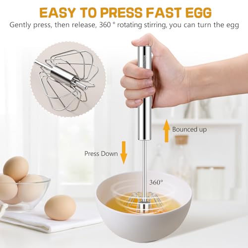 Stainless Steel Kitchen Whisk Set - 3 Pack