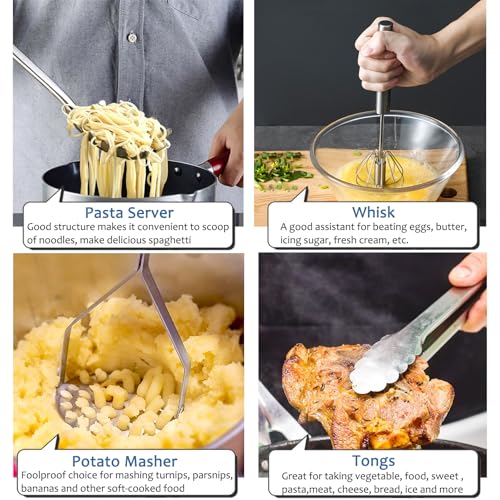 11pc Stainless Steel Kitchen Utensil Set with Holder