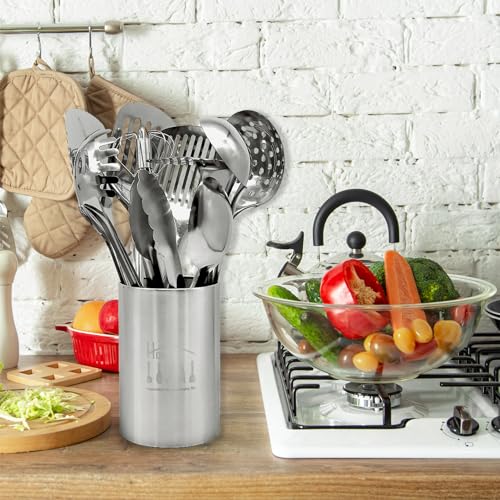 11pc Stainless Steel Kitchen Utensil Set with Holder