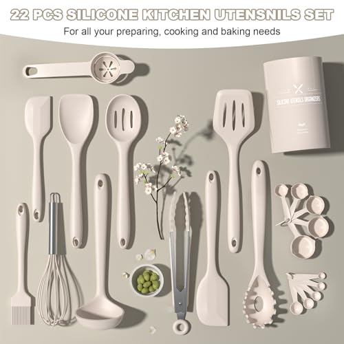 Umite Chef 22Pcs Silicone Kitchen Utensils Set, Nonstick