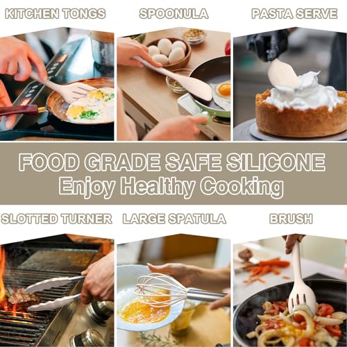 Umite Chef 22Pcs Silicone Kitchen Utensils Set, Nonstick