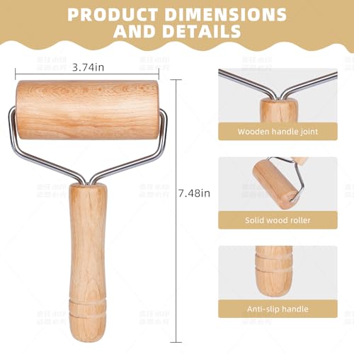 Wooden Rolling Pin With Non-Stick Surface, Baking Essential