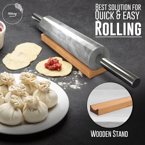 Marble Rolling Pin Set with Baking Accessories
