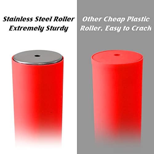 HONGLIDA 15-inch Silicone Rolling Pin with Stainless Steel