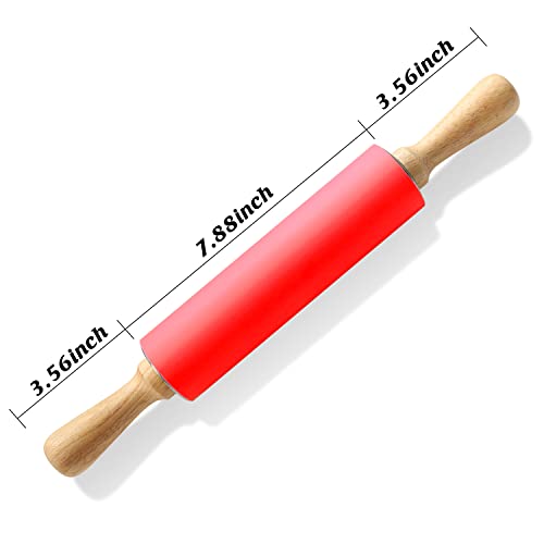 HONGLIDA 15-inch Silicone Rolling Pin with Stainless Steel