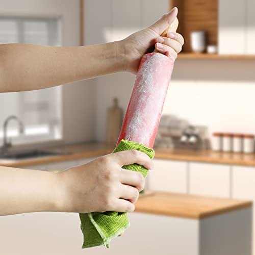 HONGLIDA 15-inch Silicone Rolling Pin with Stainless Steel