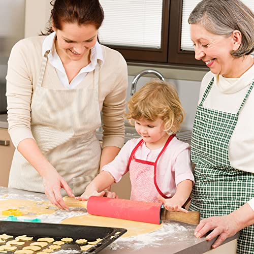 HONGLIDA 15-inch Silicone Rolling Pin with Stainless Steel