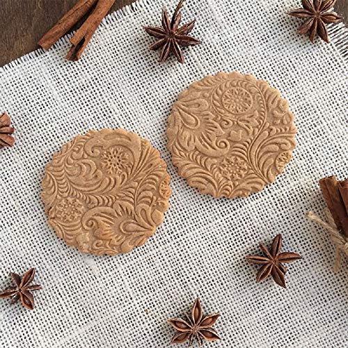 Flower Embossed Rolling Pin for Baking and Gifts