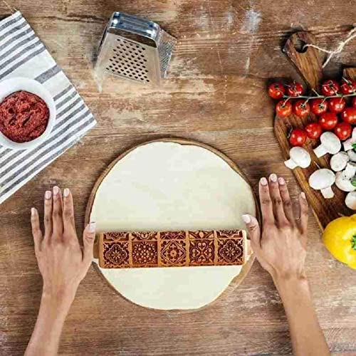 Christmas Wooden Rolling Pin for Embossed Baking Cookies