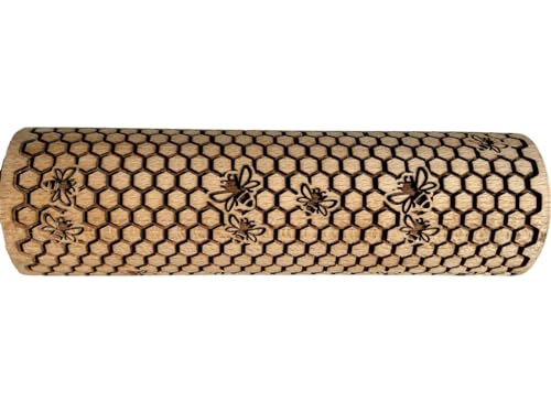 BEEHIVE Patterned Rolling Pin for Homemade Cookies